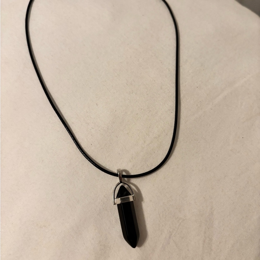 Black Pendant Necklace